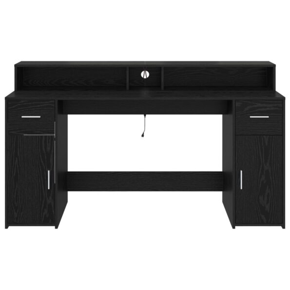 vidaXL Stôl čierny dub 160x55x91 cm Inžinierske drevo – Obrázok 6