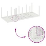 vidaXL Záhradný stôl Biela 250x100x73 cm Poly Rattan – Obrázok 9