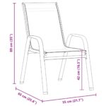 vidaXL 7-dielny záhradný jedálenský set sivý textil a oceľ – Obrázok 10