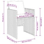 vidaXL 5-dielny záhradný jedálenský set s vankúšmi sivý poly ratan – Obrázok 10