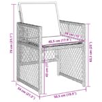 vidaXL 5-dielny záhradný jedálenský set s vankúšmi sivý poly ratan – Obrázok 10