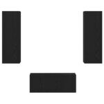 vidaXL 3-dielna TV kabinetová súprava Nástenný čierny dub z inžinierstva dreva – Obrázok 7