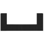 vidaXL 4-dielna nástenná TV skriňa Čierny dub Inžinierske drevo – Obrázok 7
