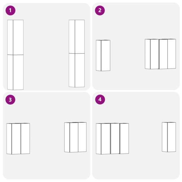 Sada TV skrine vidaXL 4 kusy Čierny sok 30.5x30x90 cm Drevotriesková doska, Nástenné TV skrine vidaXL - 2 ks Čierny sok, 30.5x30x90 cm, vyrobené z drevotrieskovej dosky – Obrázok 10