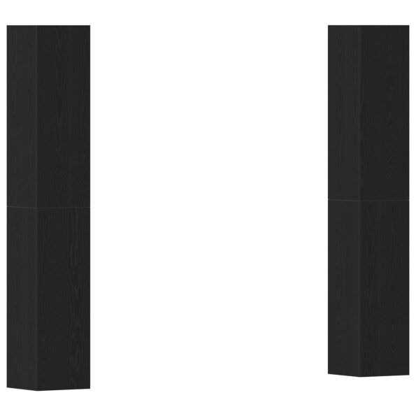 Sada TV skrine vidaXL 4 kusy Čierny sok 30.5x30x90 cm Drevotriesková doska, Nástenné TV skrine vidaXL - 2 ks Čierny sok, 30.5x30x90 cm, vyrobené z drevotrieskovej dosky – Obrázok 2