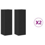 Sada TV skrine vidaXL 4 kusy Čierny sok 30.5x30x90 cm Drevotriesková doska, Nástenné TV skrine vidaXL - 2 ks Čierny sok, 30.5x30x90 cm, vyrobené z drevotrieskovej dosky – Obrázok 5