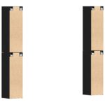Sada TV skrine vidaXL 4 kusy Čierny sok 30.5x30x90 cm Drevotriesková doska, Nástenné TV skrine vidaXL - 2 ks Čierny sok, 30.5x30x90 cm, vyrobené z drevotrieskovej dosky – Obrázok 7