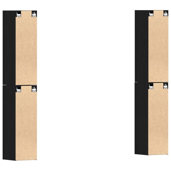 Sada TV skrine vidaXL 4 kusy Čierny sok 30.5x30x90 cm Drevotriesková doska, Nástenné TV skrine vidaXL - 2 ks Čierny sok, 30.5x30x90 cm, vyrobené z drevotrieskovej dosky – Obrázok 7