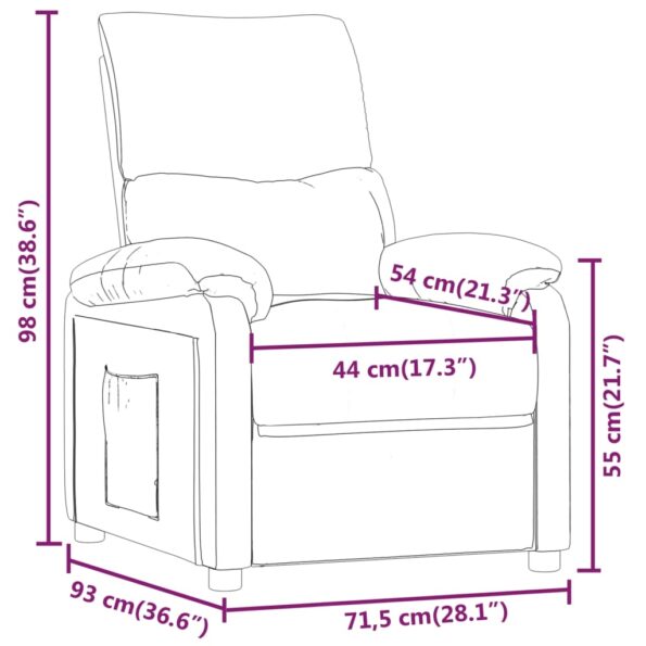 342453_9.jpg vidaXL Sklápacie kreslo čierne látkové – Obrázok 9