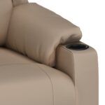 vidaXL Masážne kreslo, kapučínové, umelá koža – Obrázok 7