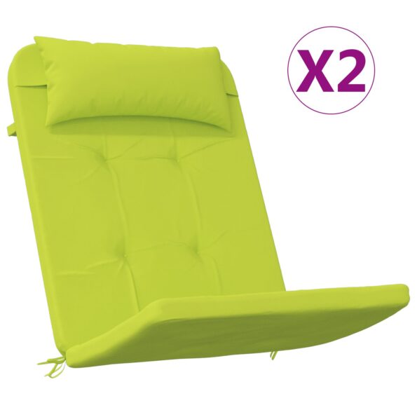vidaXL Vankúše na stoličky 2 pcs Žiarivá zelená 58 x 77 x 4,5 cm – Obrázok 3