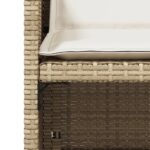 vidaXL Záhradné kreslá s podložkami 4 ks béžové polyratan – Obrázok 9