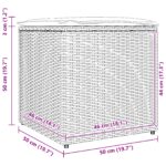 vidaXL vonkajší úložný box čierny a krémový ratan, polyester 80 cm – Obrázok 12