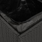vidaXL vonkajší úložný box čierny a krémový ratan, polyester 80 cm – Obrázok 9