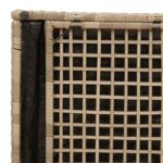 vidaXL Úložný box Béžový a krémovo-biely Ratanový efekt, Polyesterový vankúš – Obrázok 10