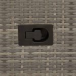 vidaXL 3-dielna bistro súprava s vankúšmi, sivá, polyratan – Obrázok 6