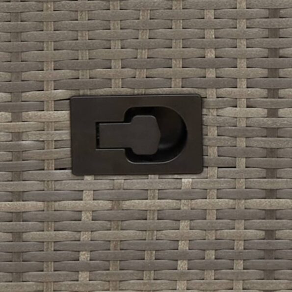 vidaXL 3-dielna bistro súprava s vankúšmi, sivá, polyratan – Obrázok 6