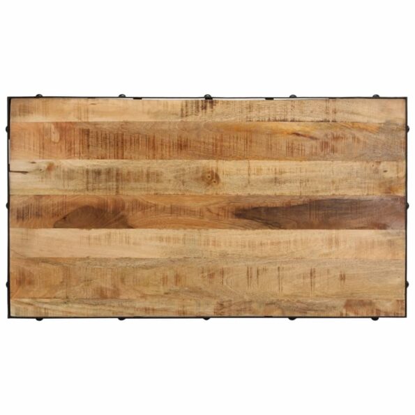 vidaXL Konferenčný stolík s kolieskami 100x55x26 cm mangovníkové drevo – Obrázok 4