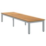 vidaXL Slnečné lehátko Grey 200x55x35 cm Masívne drevo akácia – Obrázok 5