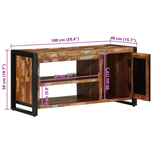 4013602_12.jpg vidaXL Lavička na topánky Viac farieb 100x40x50 cm z recyklovaného dreva – Obrázok 12