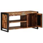 vidaXL Lavička na topánky Viac farieb 100x40x50 cm z recyklovaného dreva – Obrázok 3