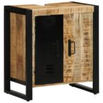 vidaXL Kúpeľňový kabinet 55x35x60 cm Masívne hrubé drevo – Obrázok 7