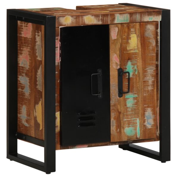 vidaXL kúpeľňová skriňa viacfarebná 55x35x60 cm z recyklovaného dreva – Obrázok 7