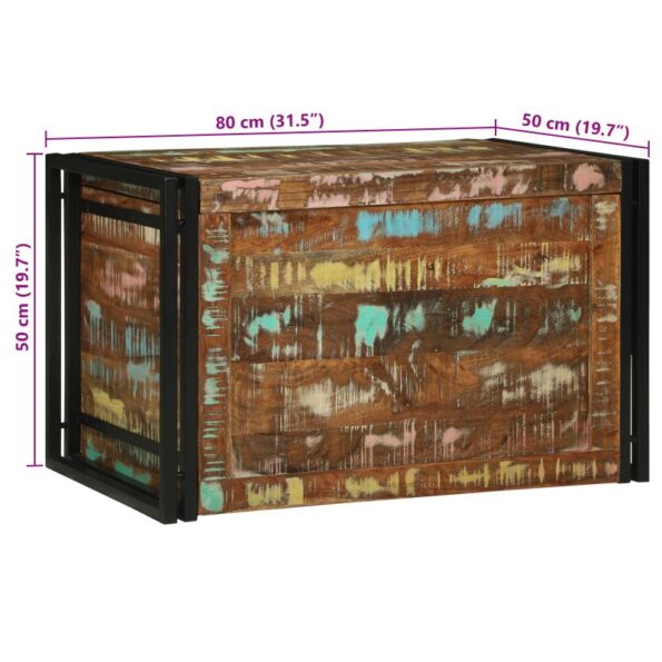 vidaXL Úložná truhla Viacfarebná 80x50x50 cm z pevného recyklovaného dreva – Obrázok 12