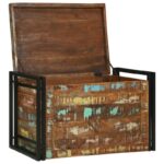 vidaXL Úložná truhla Viacfarebná 80x50x50 cm z pevného recyklovaného dreva – Obrázok 2