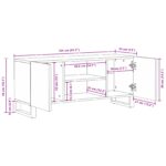 vidaXL TV skrinka 105x33,5x46 cm Masívne drevo mango a inžinierske drevo – Obrázok 10