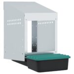 vidaXL Hniezdo pre sliepky, 1 priehradka, nástenné, pozinkovaná oceľ – Obrázok 2