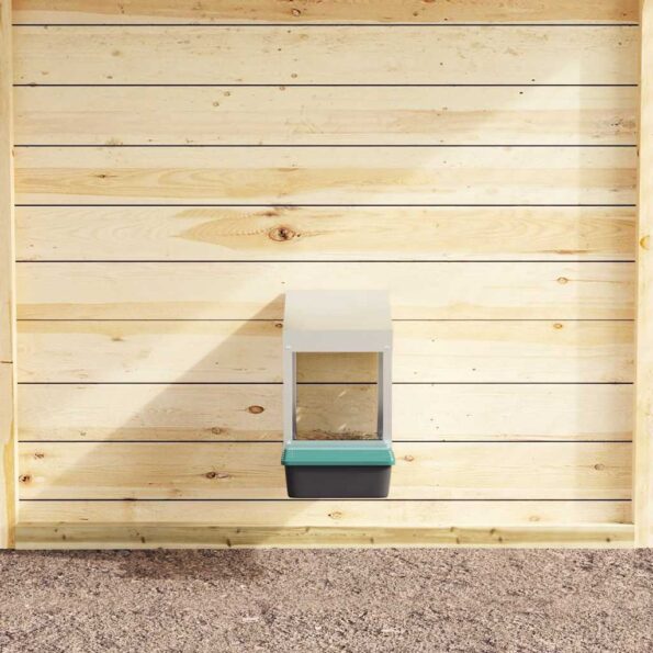 vidaXL Hniezdo pre sliepky, 1 priehradka, nástenné, pozinkovaná oceľ – Obrázok 3