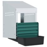 vidaXL Hniezdo pre sliepky, 1 priehradka, nástenné, pozinkovaná oceľ – Obrázok 4