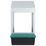 vidaXL Hniezdo pre sliepky, 1 priehradka, nástenné, pozinkovaná oceľ – Obrázok 5