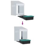 vidaXL Hniezdo pre sliepky, 1 priehradka, nástenné, pozinkovaná oceľ – Obrázok 8