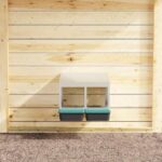 vidaXL Hniezdo pre sliepky s 2 priehradkami, nástenné, pozinkovaná oceľ – Obrázok 3