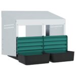 vidaXL Hniezdo pre sliepky s 2 priehradkami, nástenné, pozinkovaná oceľ – Obrázok 4