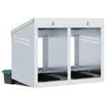 vidaXL Hniezdo pre sliepky s 2 priehradkami, nástenné, pozinkovaná oceľ – Obrázok 7