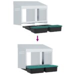 vidaXL Hniezdo pre sliepky s 2 priehradkami, nástenné, pozinkovaná oceľ – Obrázok 8