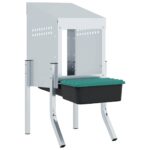 vidaXL Hniezdo pre kurčatá s 1 priehradkou a nohami, pozinkovaná oceľ – Obrázok 2