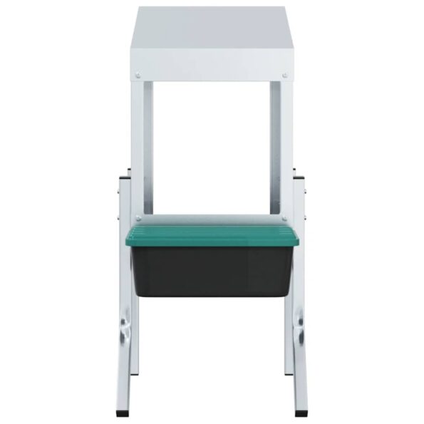 vidaXL Hniezdo pre kurčatá s 1 priehradkou a nohami, pozinkovaná oceľ – Obrázok 5