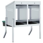 vidaXL Hniezdo pre kurčatá s 2 priehradkami a nohami, pozinkovaná oceľ – Obrázok 7