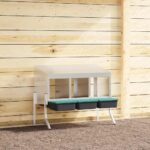 vidaXL Hniezdo pre kurčatá s 3 priehradkami a nohami, pozinkovaná oceľ