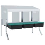 vidaXL Hniezdo pre kurčatá s 3 priehradkami a nohami, pozinkovaná oceľ – Obrázok 2