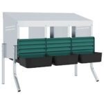 vidaXL Hniezdo pre kurčatá s 3 priehradkami a nohami, pozinkovaná oceľ – Obrázok 4