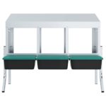 vidaXL Hniezdo pre kurčatá s 3 priehradkami a nohami, pozinkovaná oceľ – Obrázok 5