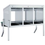 vidaXL Hniezdo pre kurčatá s 3 priehradkami a nohami, pozinkovaná oceľ – Obrázok 7