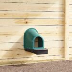 vidaXL Hniezdne búdky pre sliepky 4 ks, nástenné, tmavozelené plastové