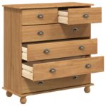 vidaXL Komoda 'ASKIM'91x40x95,5 cm Masívne drevo z borovice – Obrázok 5