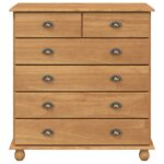 vidaXL Komoda 'ASKIM'91x40x95,5 cm Masívne drevo z borovice – Obrázok 6